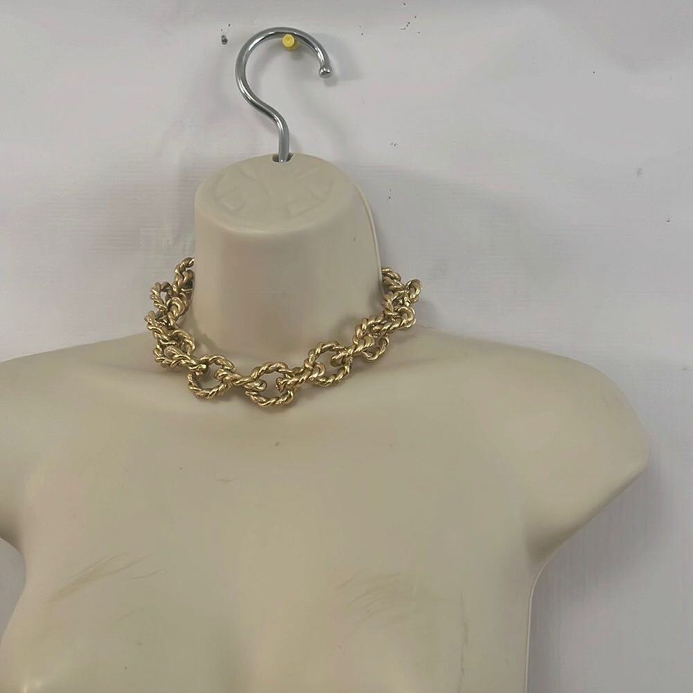 EP ERWIN PEARL SIGNED GOLD-TONE NECKLACE Y2K